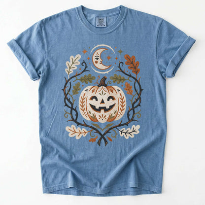 Smiling Pumpkin Vintage Washed T-Shirt