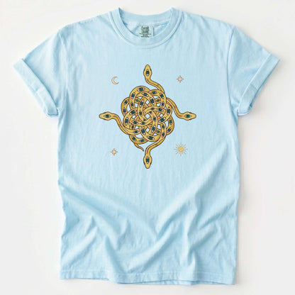 Mystical Intertwined Serpents Vintage Washed T-Shirt
