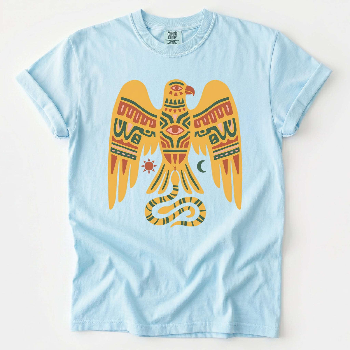 Southwestern Folk Art Eagle Vintage Washed T-Shirt