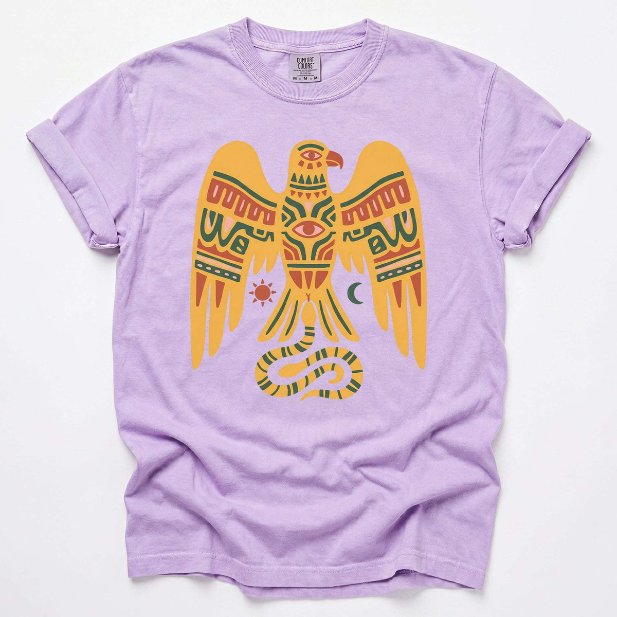 Southwestern Folk Art Eagle Vintage Washed T-Shirt