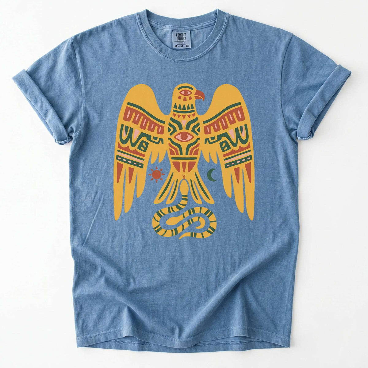 Southwestern Folk Art Eagle Vintage Washed T-Shirt