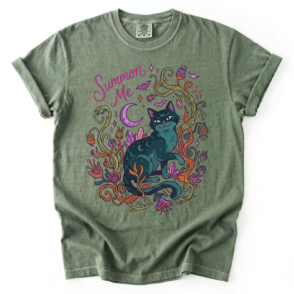 Summon Me Mystical Cat Vintage Washed T-Shirt
