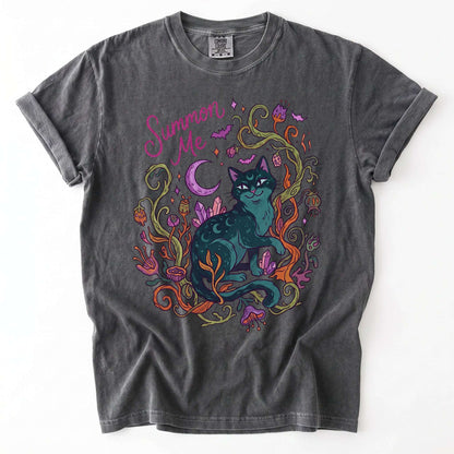 Summon Me Mystical Cat Vintage Washed T-Shirt