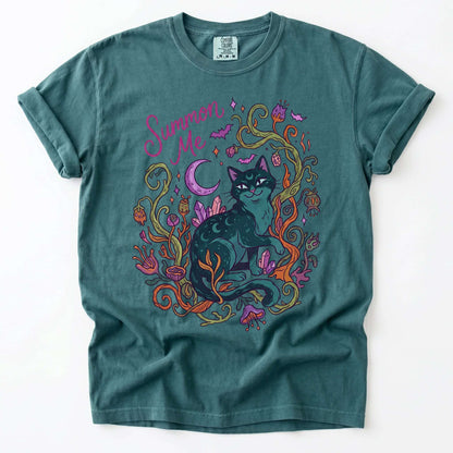 Summon Me Mystical Cat Vintage Washed T-Shirt