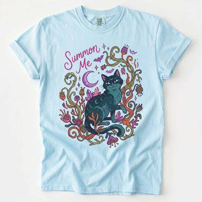 Summon Me Mystical Cat Vintage Washed T-Shirt