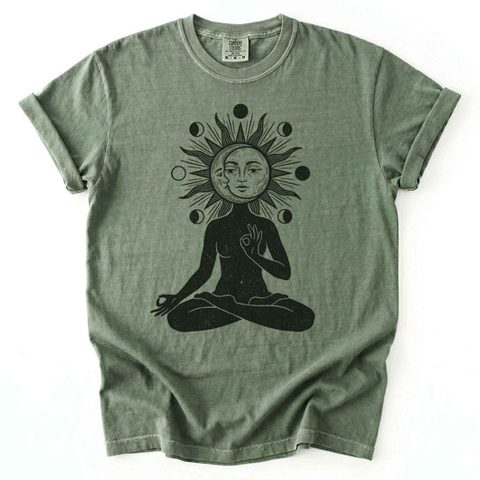 Sun & Moon Meditation Vintage Washed T-Shirt