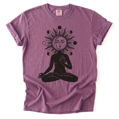 Sun & Moon Meditation Vintage Washed T-Shirt