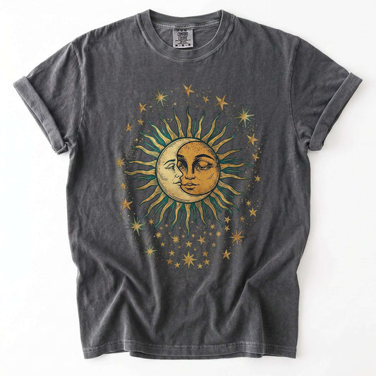 Sun & Moon Mystical Vintage Washed T-Shirt
