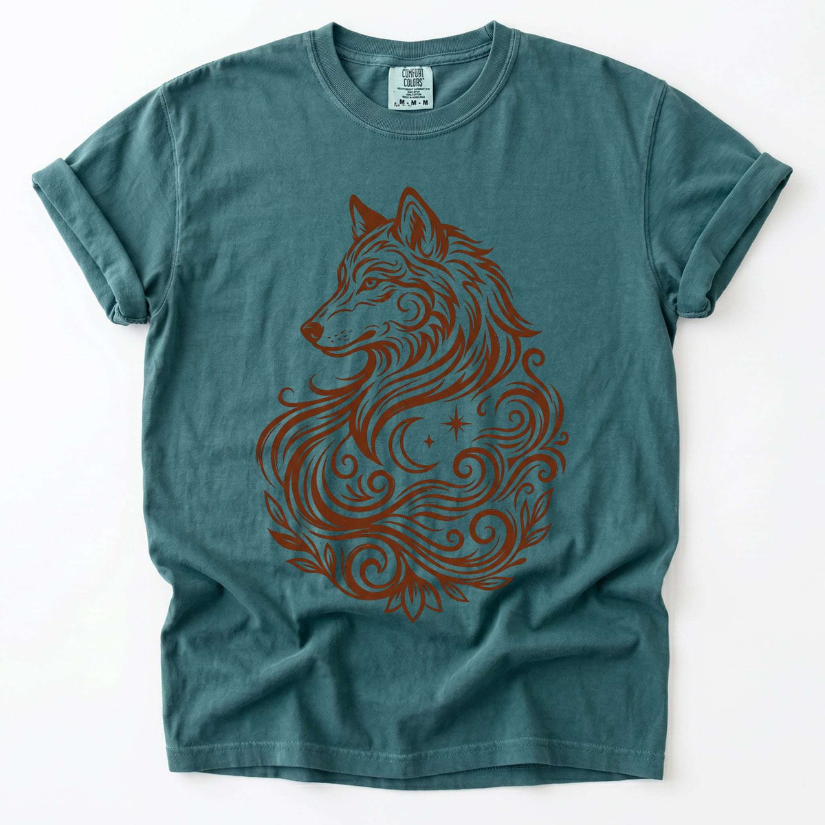 Swirling Wolf Vintage Washed T-Shirt