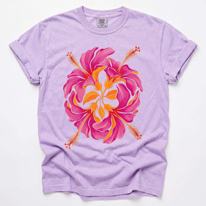 Tropical Hibiscus Vintage Washed T-Shirt