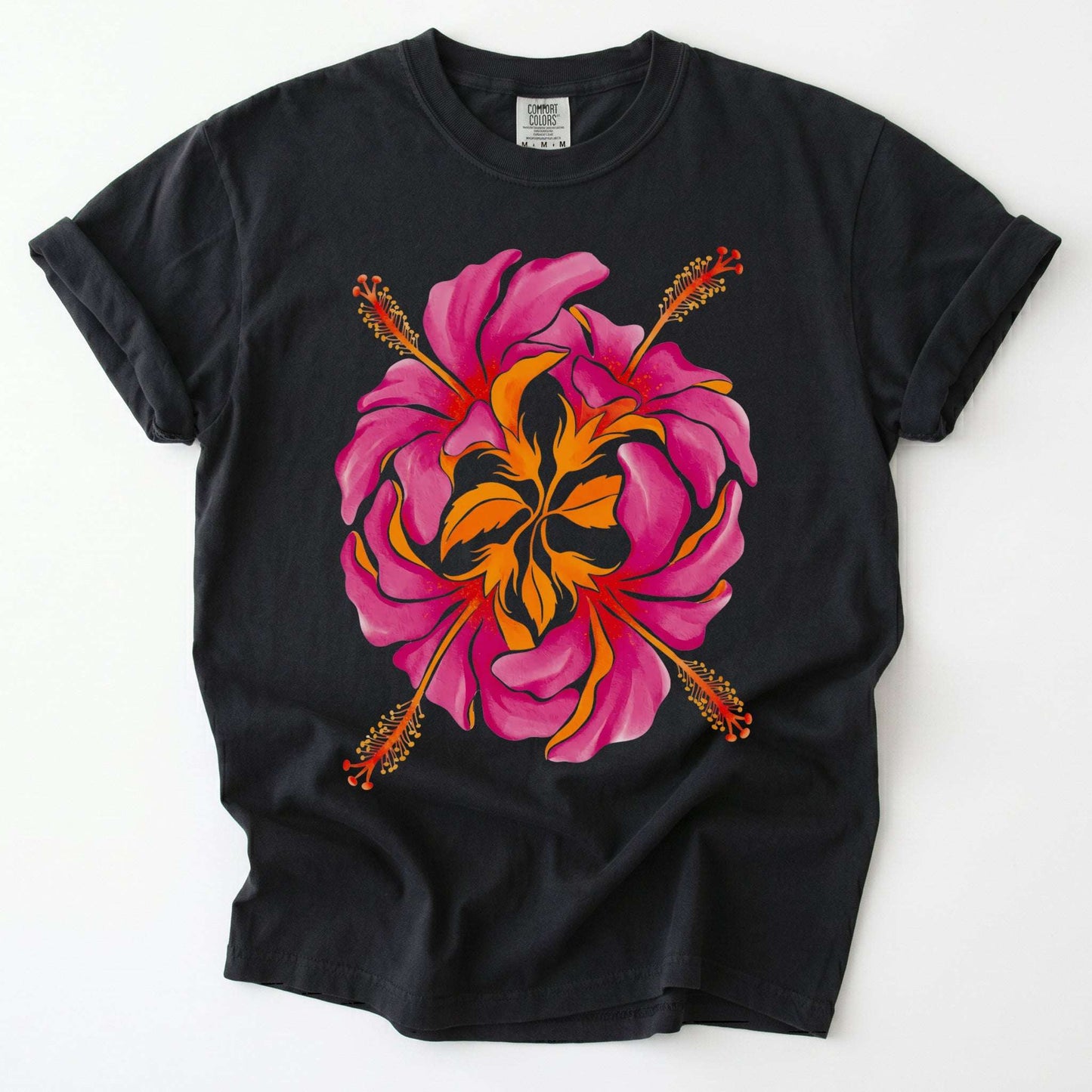 Tropical Hibiscus Vintage Washed T-Shirt