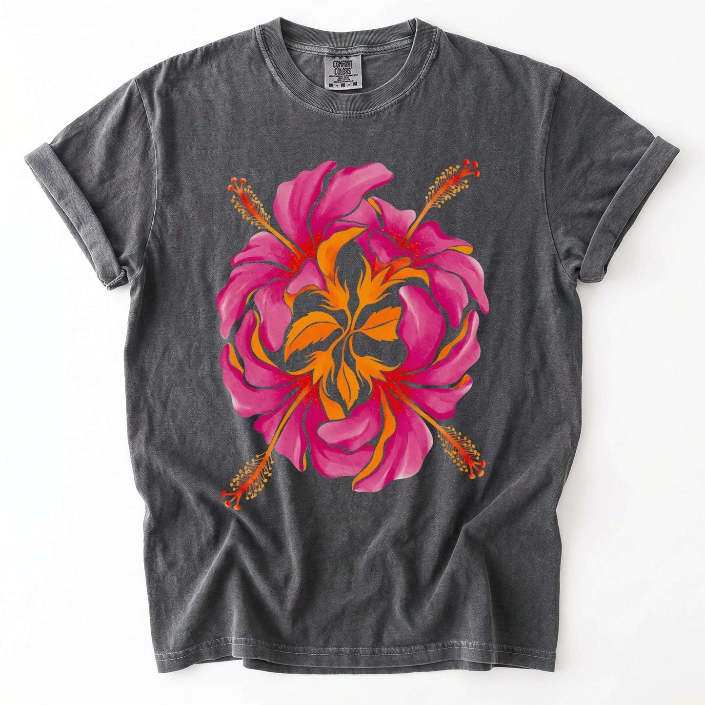 Tropical Hibiscus Vintage Washed T-Shirt