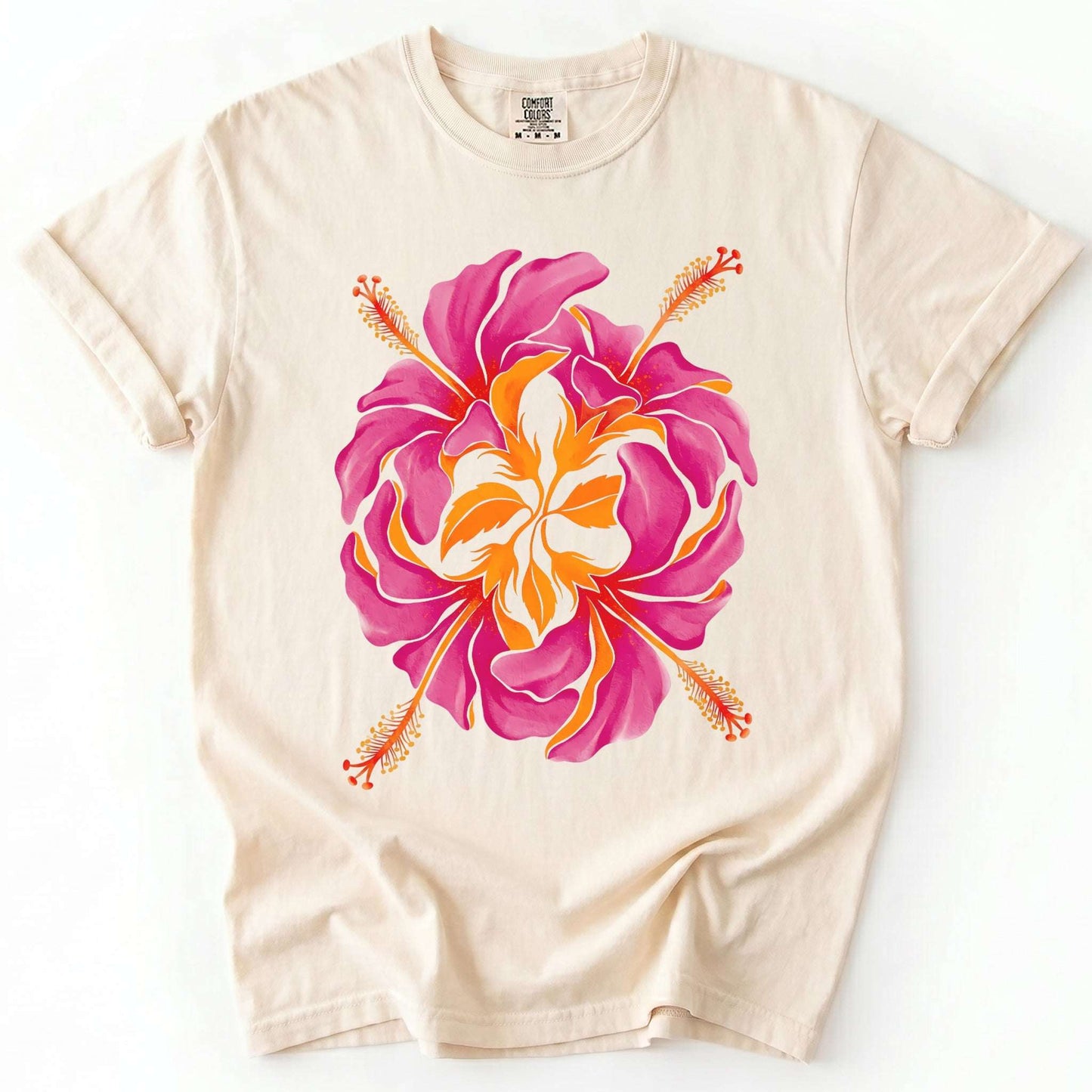 Tropical Hibiscus Vintage Washed T-Shirt