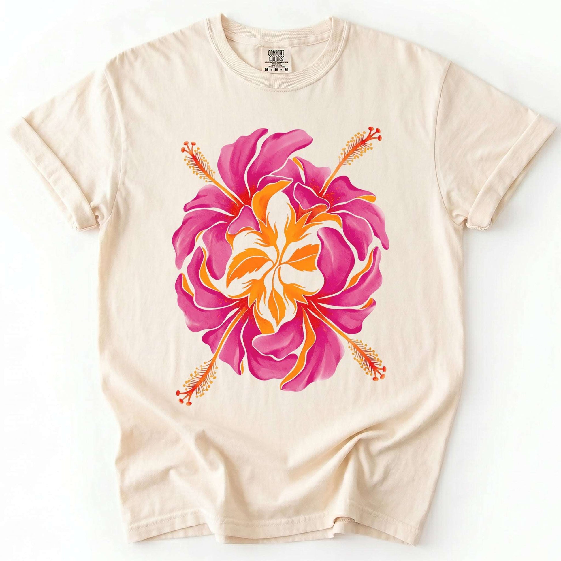 Tropical Hibiscus Vintage Washed T-Shirt