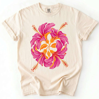 Tropical Hibiscus Vintage Washed T-Shirt