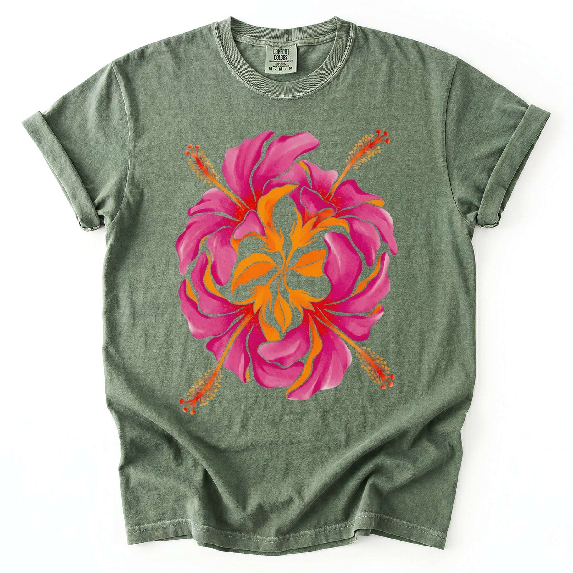 Tropical Hibiscus Vintage Washed T-Shirt