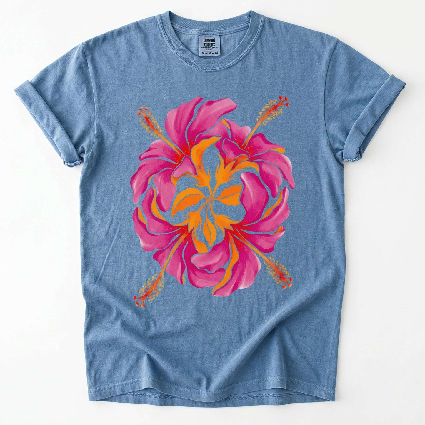 Tropical Hibiscus Vintage Washed T-Shirt
