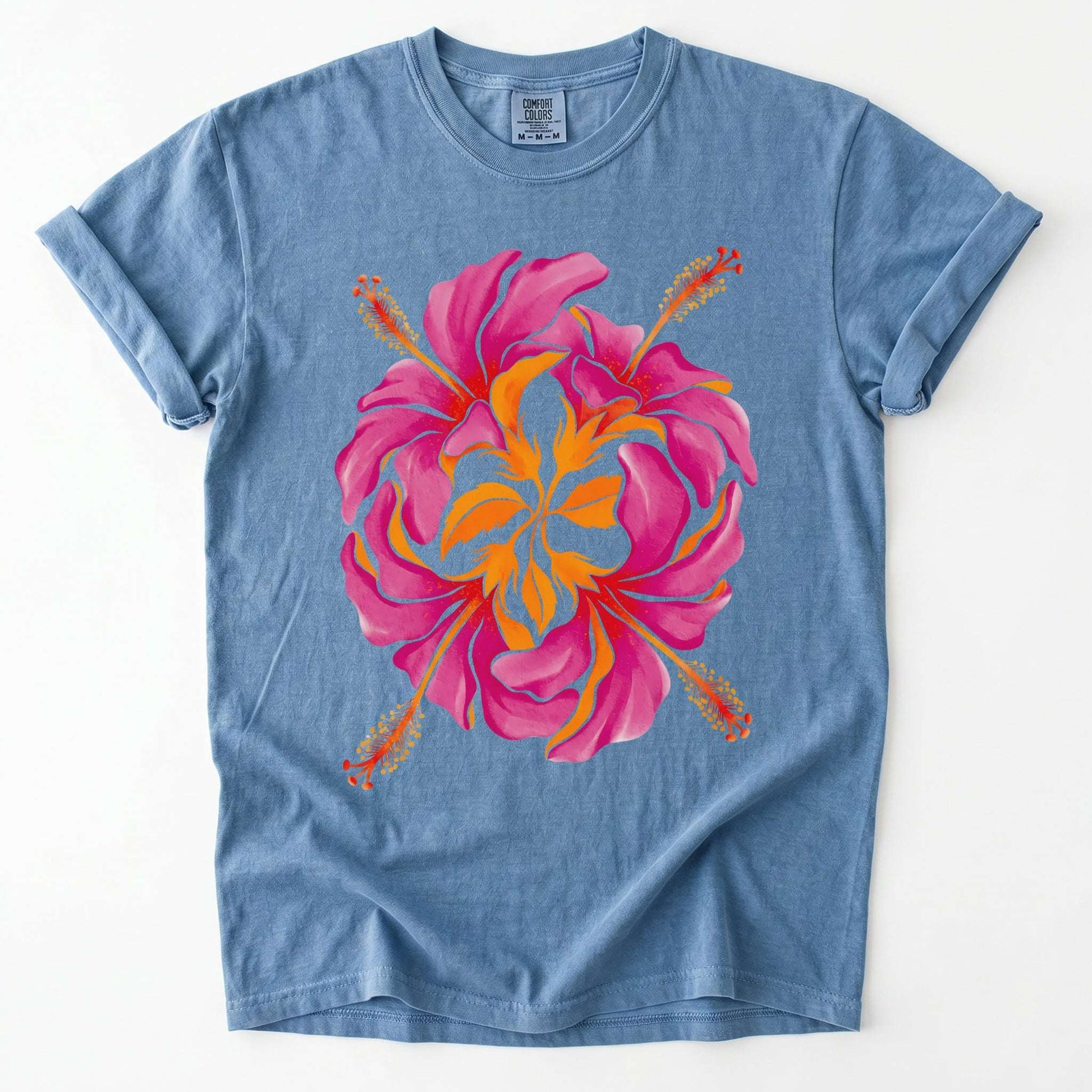 Tropical Hibiscus Vintage Washed T-Shirt