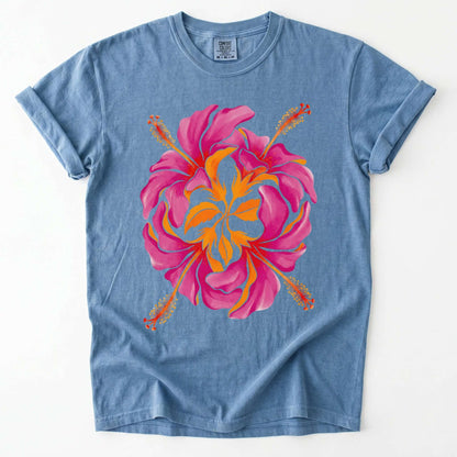 Tropical Hibiscus Vintage Washed T-Shirt