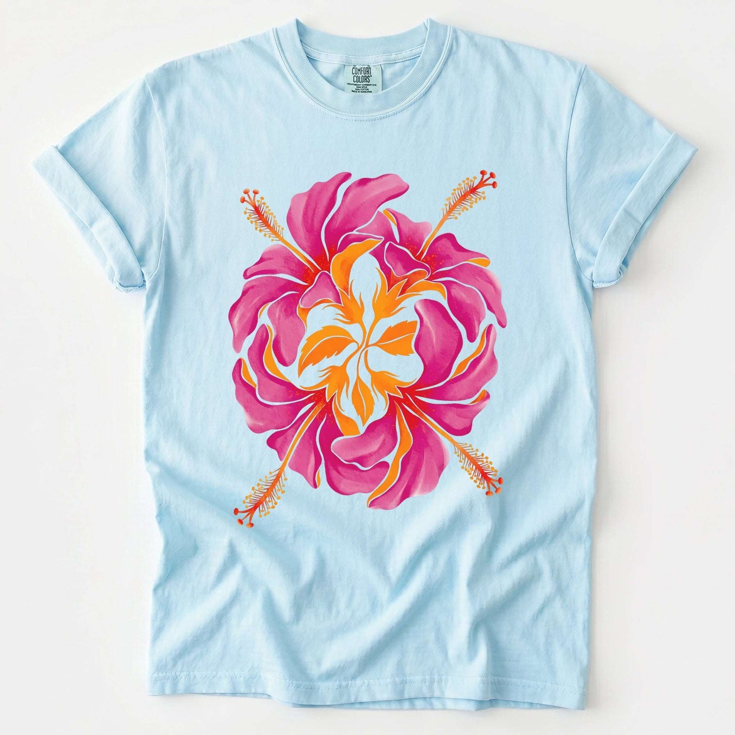 Tropical Hibiscus Vintage Washed T-Shirt