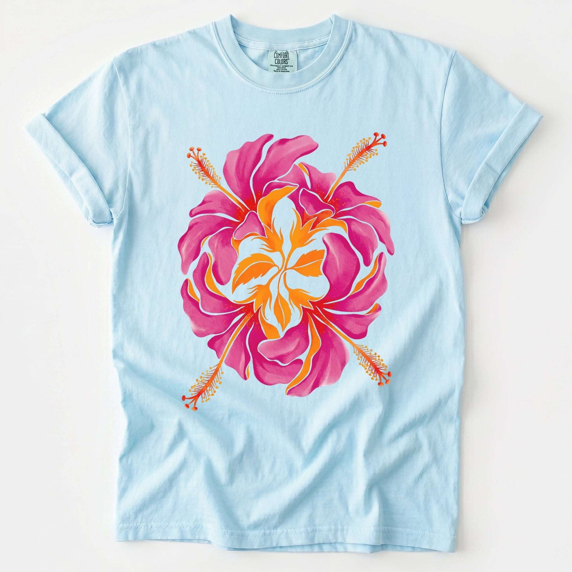 Tropical Hibiscus Vintage Washed T-Shirt