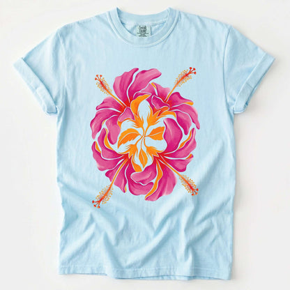 Tropical Hibiscus Vintage Washed T-Shirt