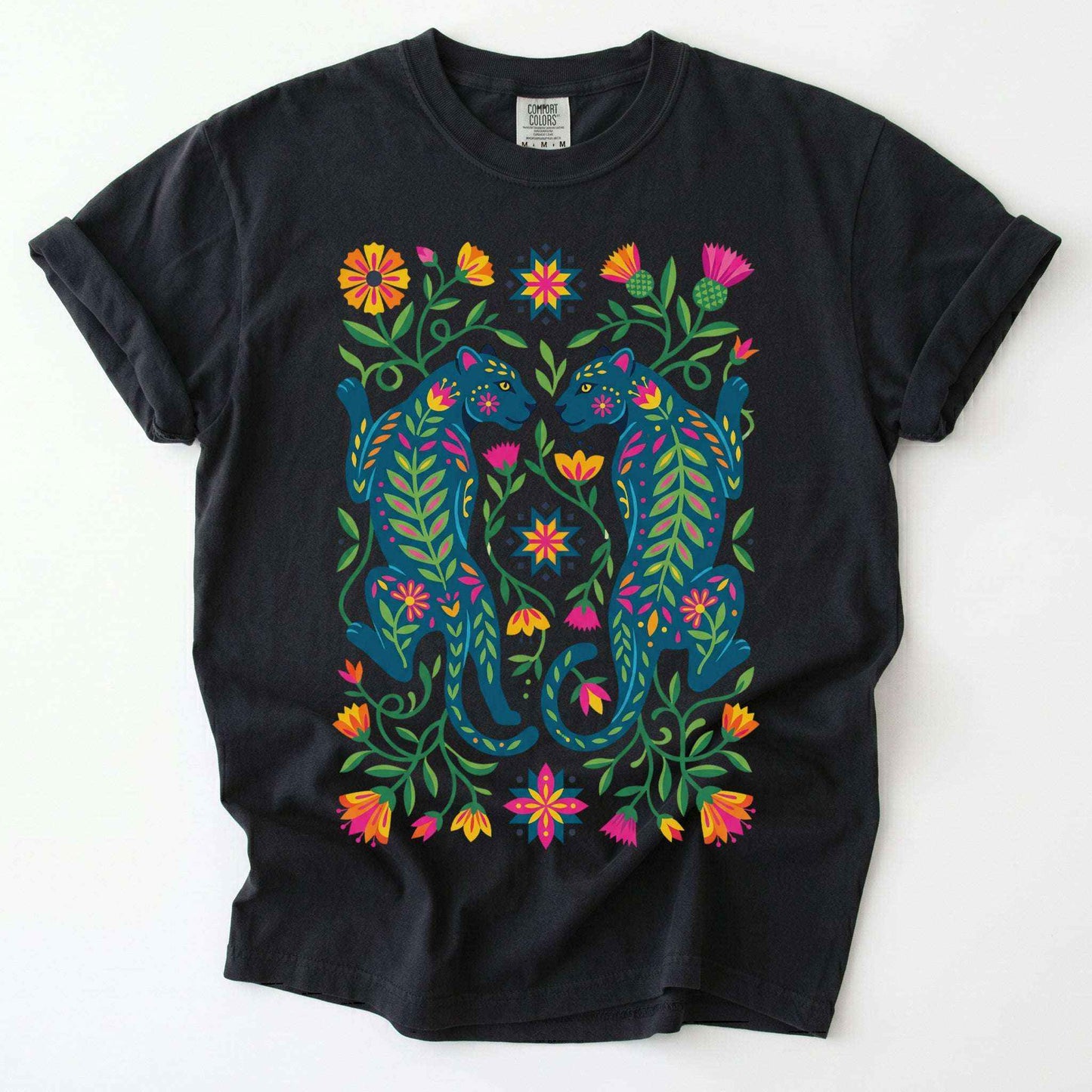 Vibrant Twin Panthers Vintage Washed T-Shirt