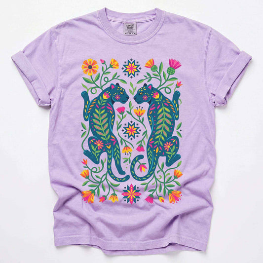 Vibrant Twin Panthers Vintage Washed T-Shirt