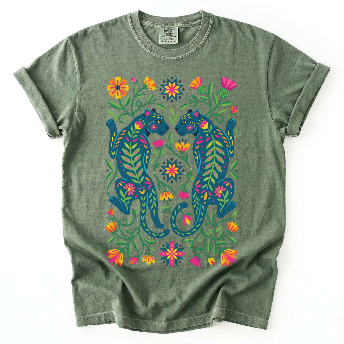 Vibrant Twin Panthers Vintage Washed T-Shirt