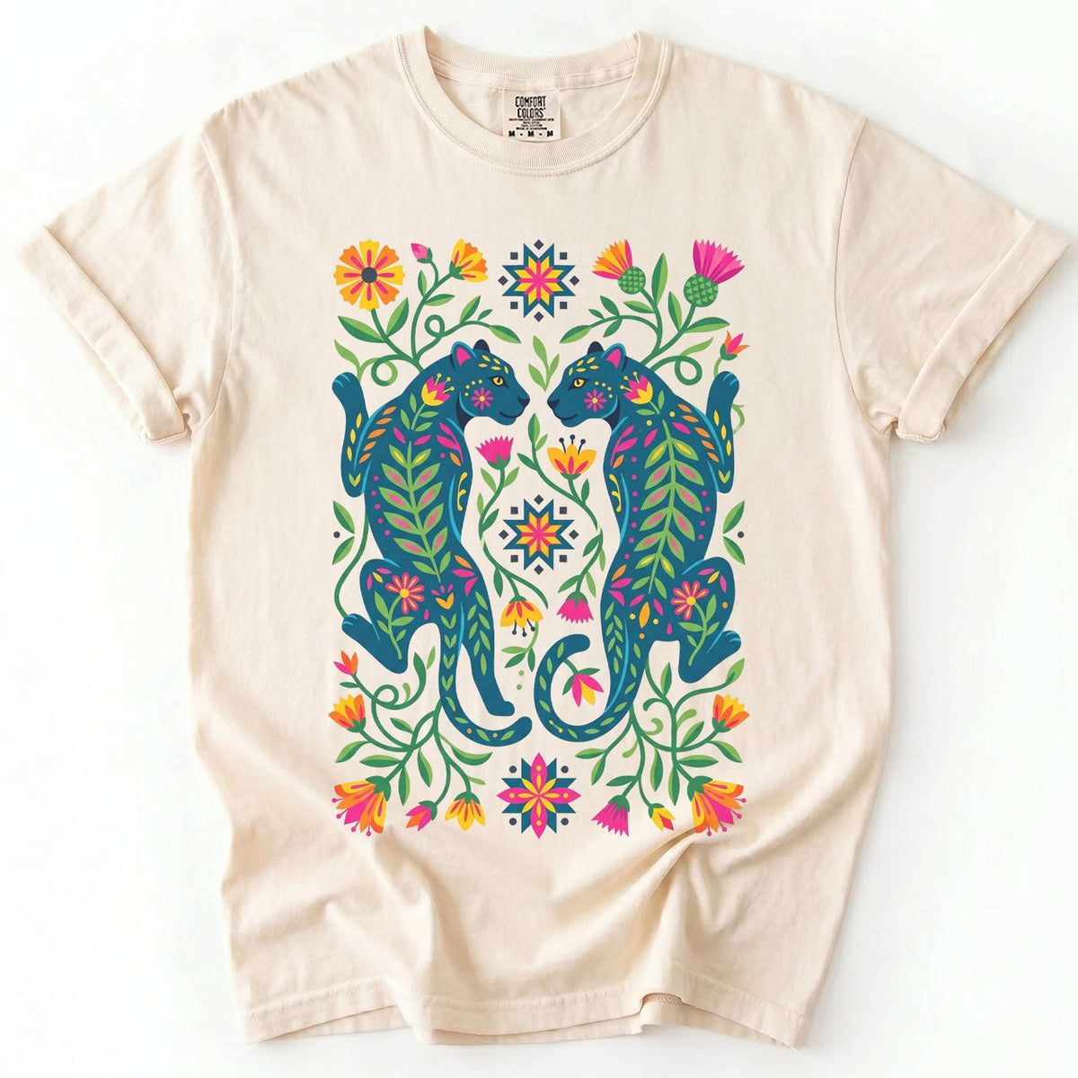 Vibrant Twin Panthers Vintage Washed T-Shirt