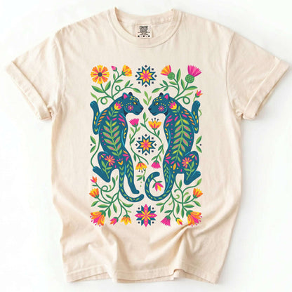 Vibrant Twin Panthers Vintage Washed T-Shirt