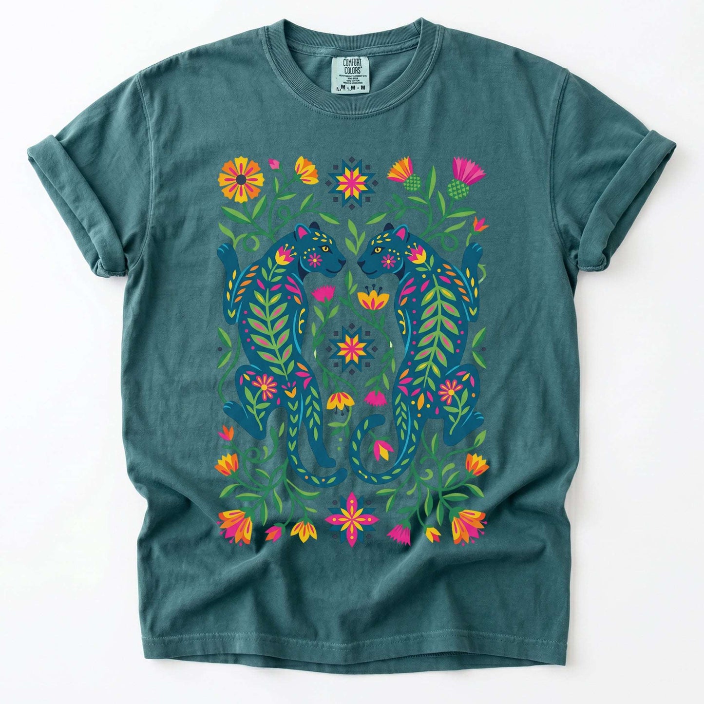 Vibrant Twin Panthers Vintage Washed T-Shirt