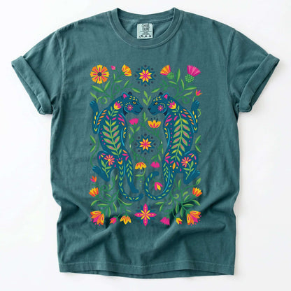 Vibrant Twin Panthers Vintage Washed T-Shirt