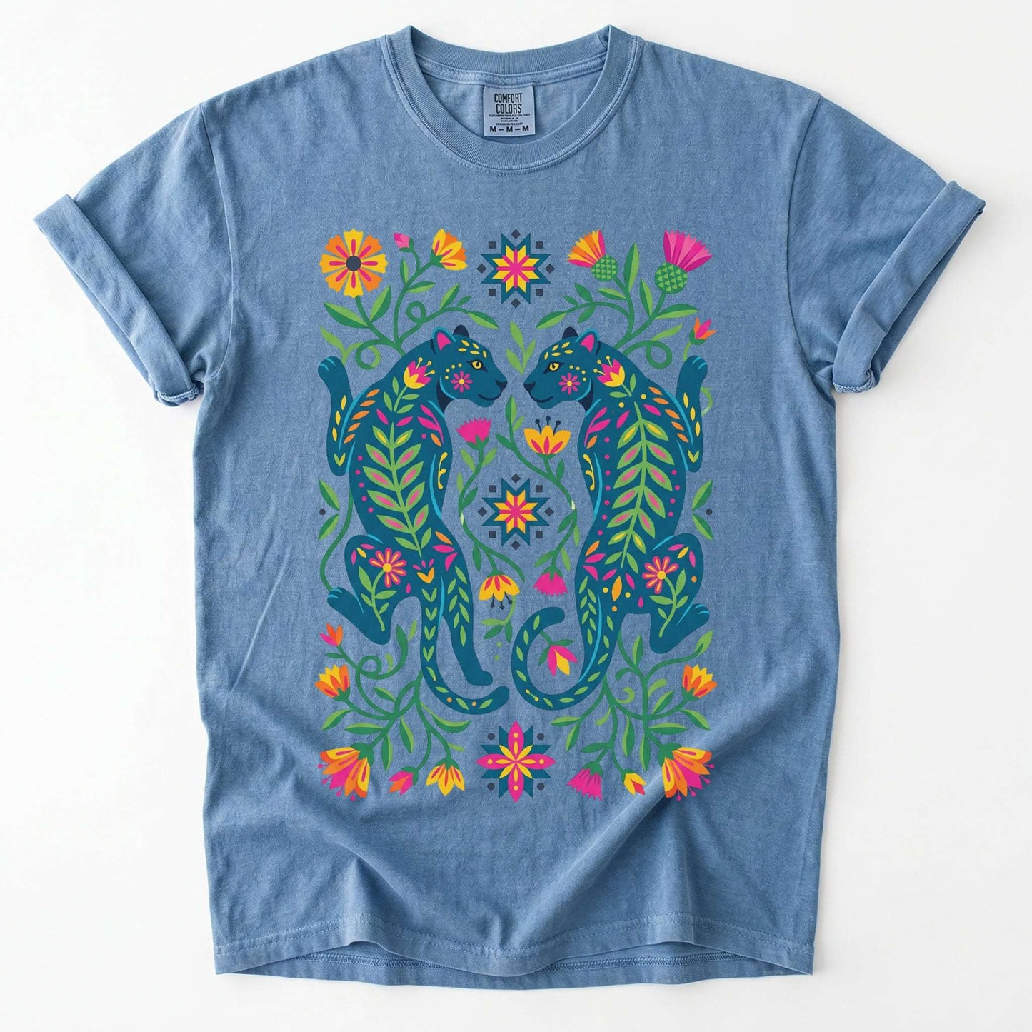 Vibrant Twin Panthers Vintage Washed T-Shirt