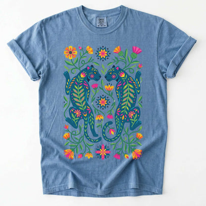 Vibrant Twin Panthers Vintage Washed T-Shirt