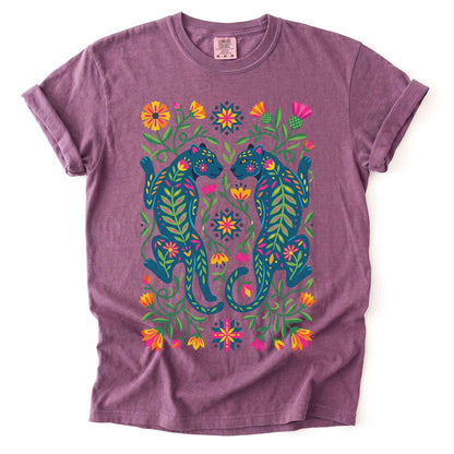 Vibrant Twin Panthers Vintage Washed T-Shirt