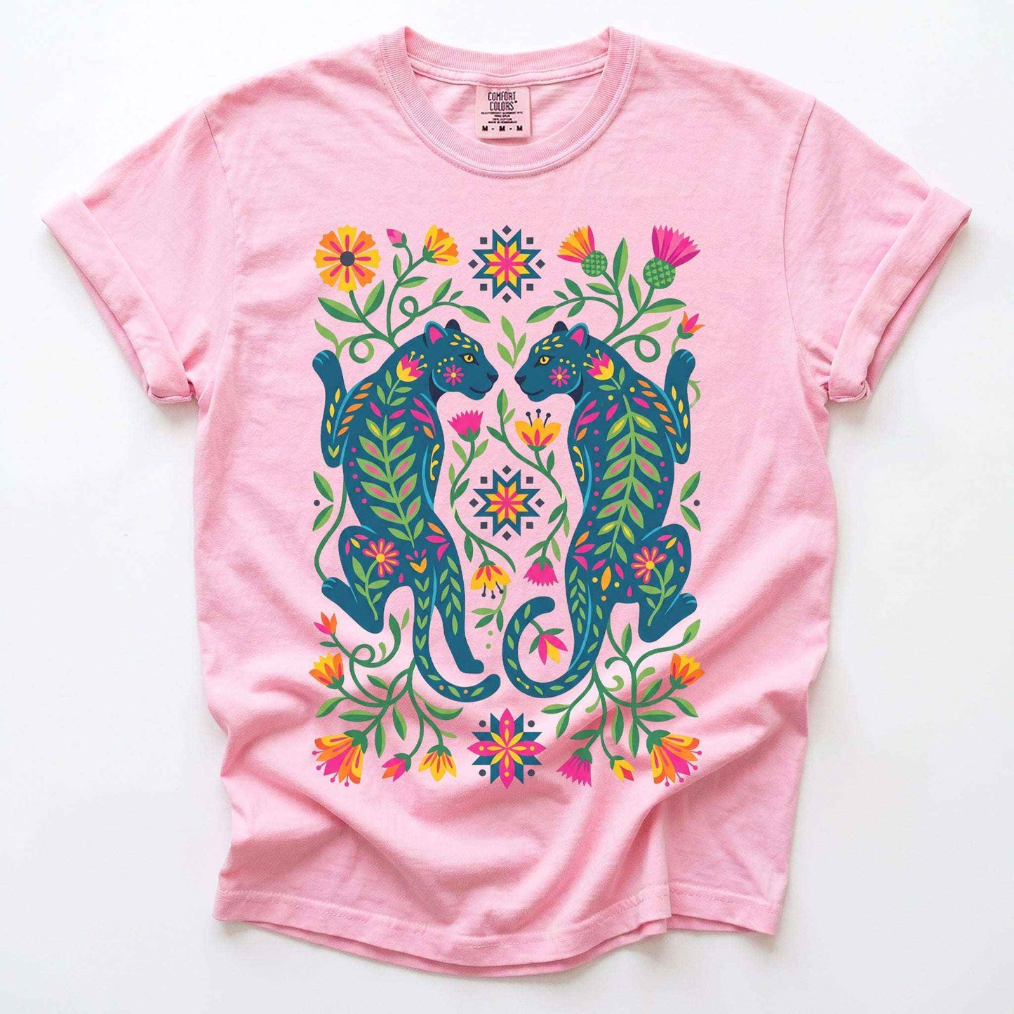 Vibrant Twin Panthers Vintage Washed T-Shirt
