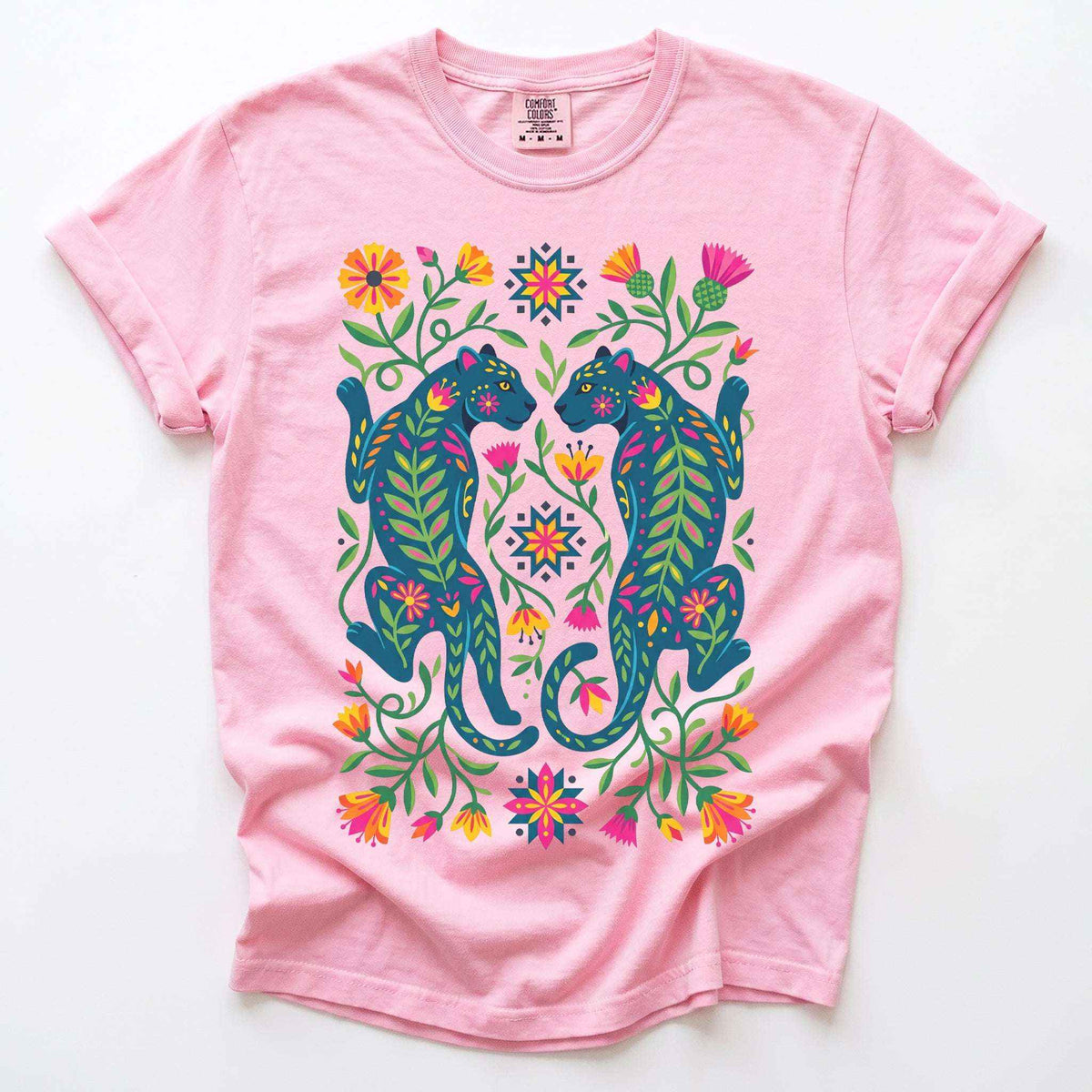 Vibrant Twin Panthers Vintage Washed T-Shirt