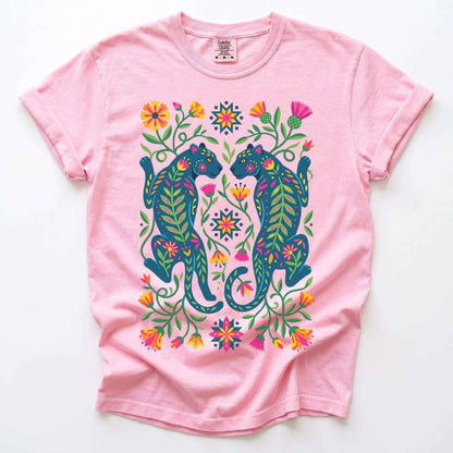 Vibrant Twin Panthers Vintage Washed T-Shirt