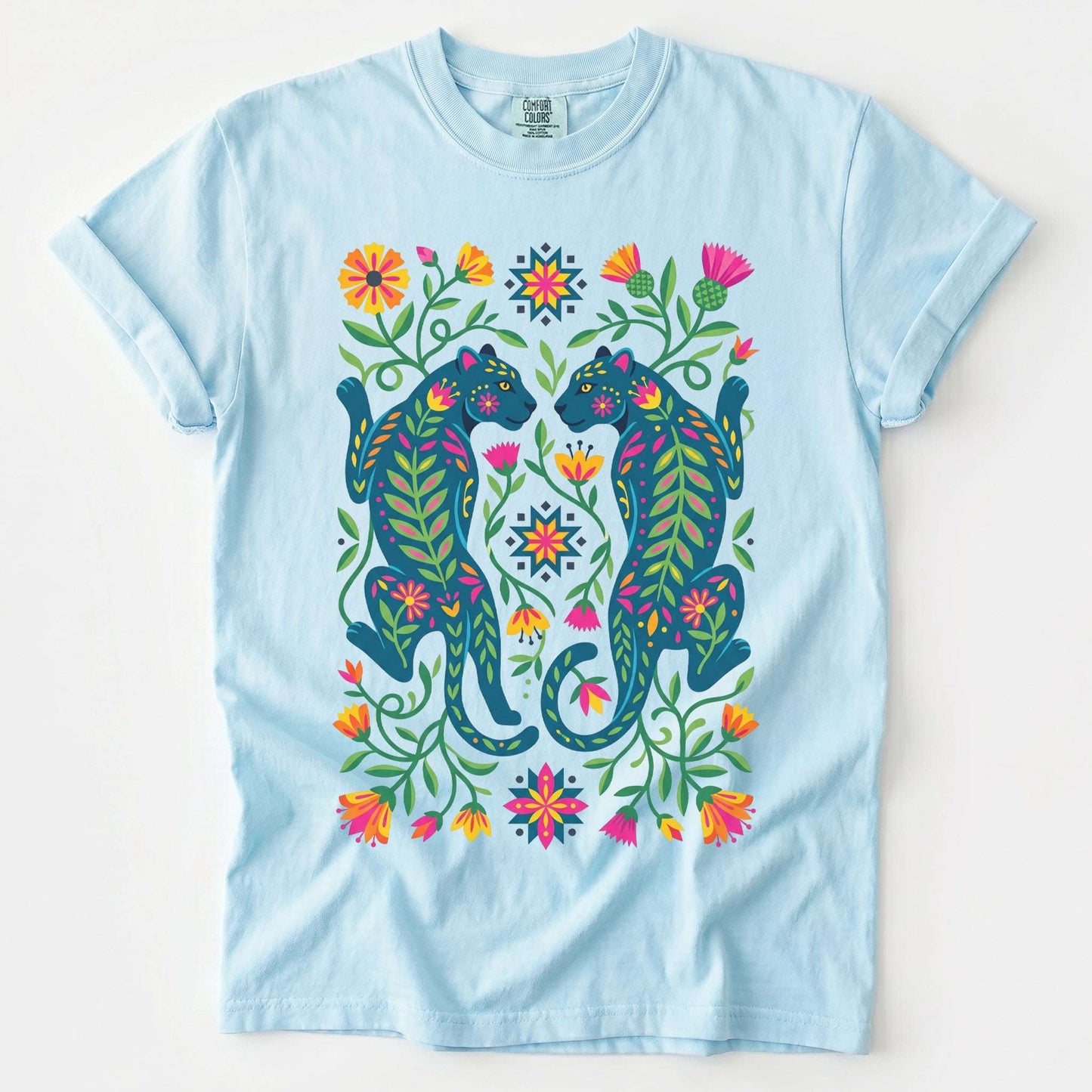 Vibrant Twin Panthers Vintage Washed T-Shirt