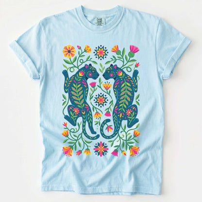 Vibrant Twin Panthers Vintage Washed T-Shirt