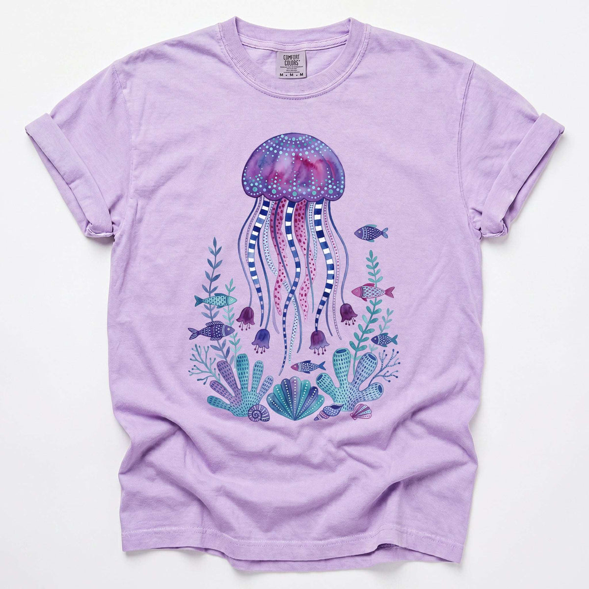 Whimsical Jellyfish Vintage Washed T-Shirt