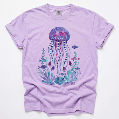 Whimsical Jellyfish Vintage Washed T-Shirt