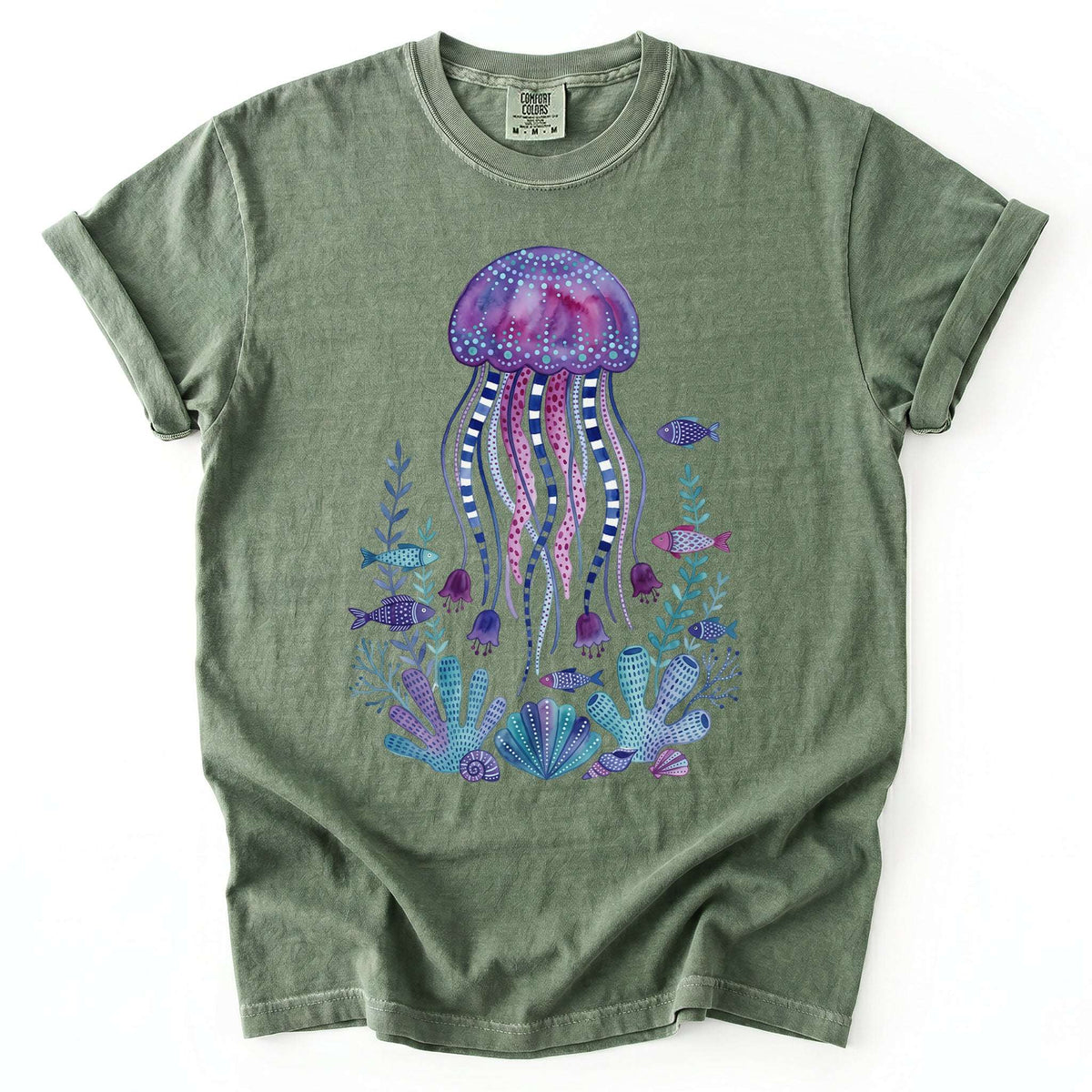 Whimsical Jellyfish Vintage Washed T-Shirt