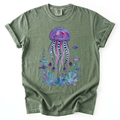 Whimsical Jellyfish Vintage Washed T-Shirt