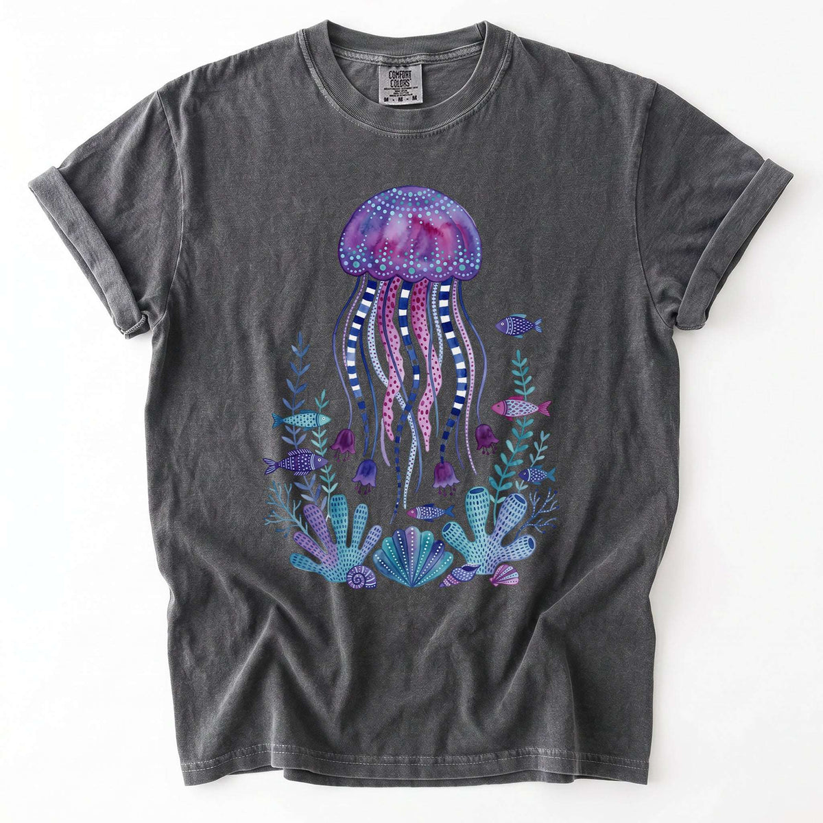 Whimsical Jellyfish Vintage Washed T-Shirt