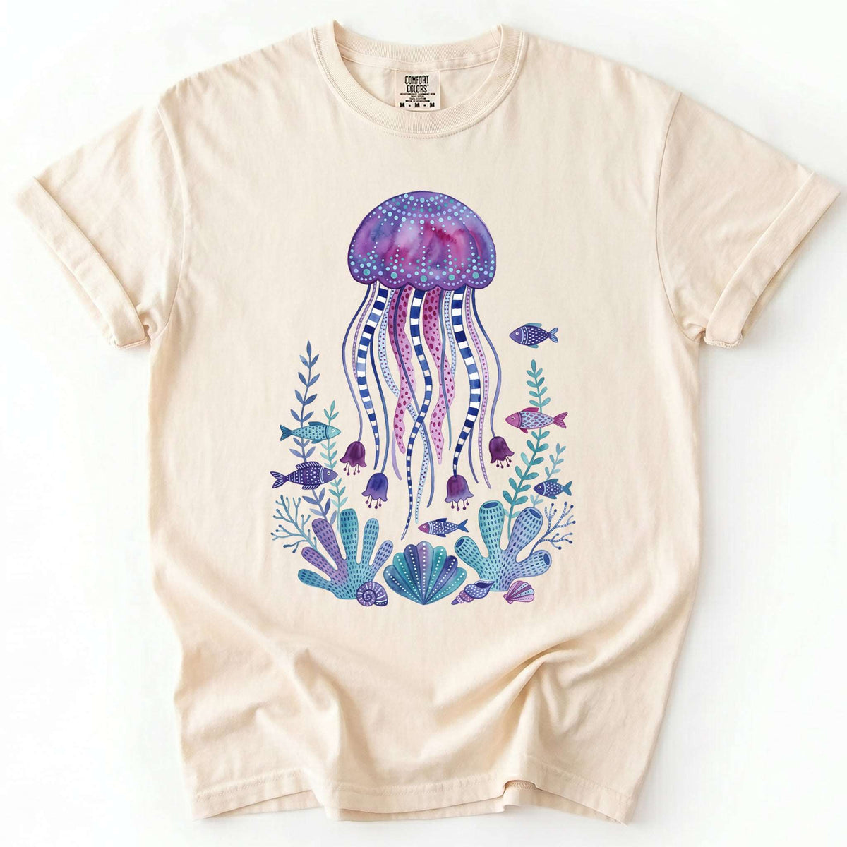 Whimsical Jellyfish Vintage Washed T-Shirt