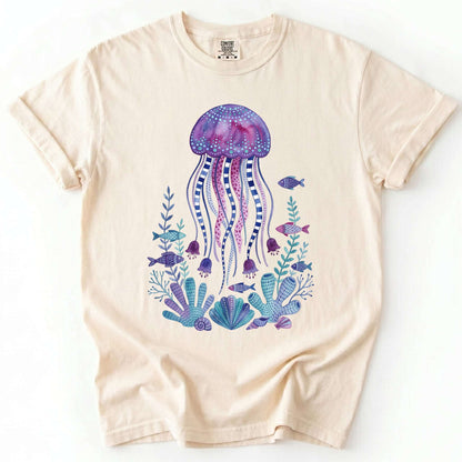 Whimsical Jellyfish Vintage Washed T-Shirt