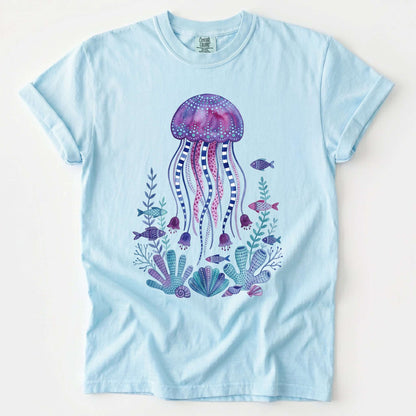 Whimsical Jellyfish Vintage Washed T-Shirt