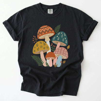Whimsical Mushrooms Vintage Washed T-Shirt